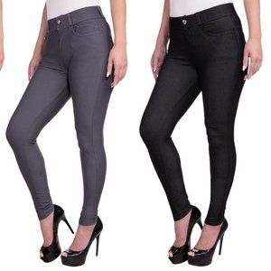 Women'S Stretchy Jeggings In Cotton Blend.